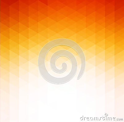 Abstract orange geometric technology background Vector Illustration