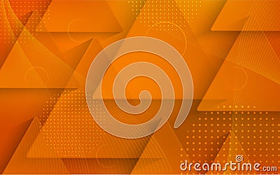 Abstract orange geometry modern background design Vector Illustration