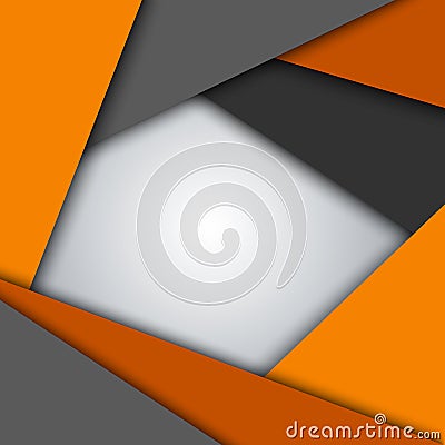 Abstract orange gray triangles background Vector Illustration