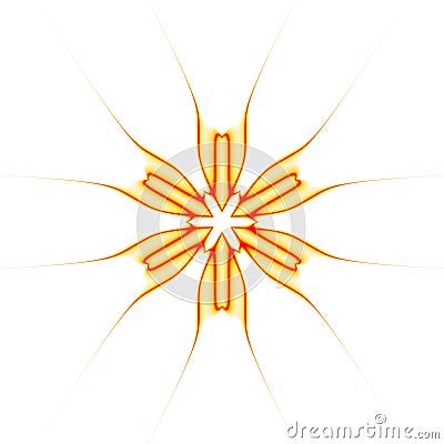 Abstract Orange Illustrated Star Stock Photo