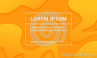 Abstract orange modern background minimal soft fluid pattern. Vector orange soft geometric flat fluid color gradient Vector Illustration