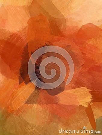 Abstract orange painted wall background with brushstrokes and texture. Abstract grunge background Stock Photo