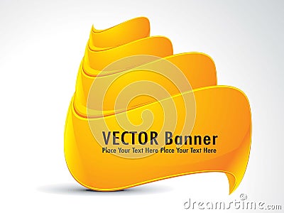 Abstract orange ribon Vector Illustration