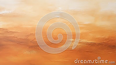 Abstract Orange Sky Painting: Textured Landscapes And Desertwave Art Stock Photo