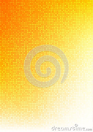 Abstract orange vector technology circle pixel digital gradient background, business pattern pixels in A4 paper size. Vector Illustration