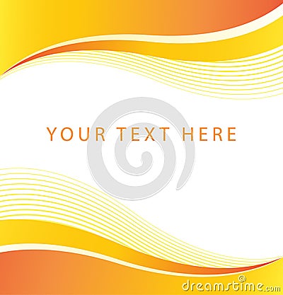 Abstract Orange Wave Border Background Vector Illustration