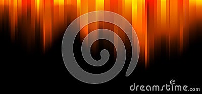 Abstract orange and yellow gradient stripes motion blur on black background texture Vector Illustration