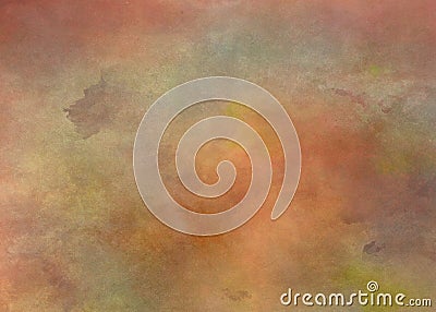 Abstract orange yellow green watercolor in hand painted background design, autumn backdrop Stock Photo