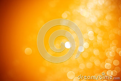 Abstract orange and yellow light bokeh background. Bokeh Backgrounds color gold Stock Photo