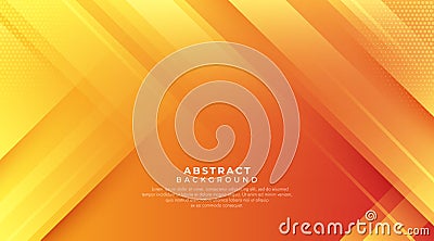 Abstract orange yellow vector background composition with gradient dynamic geometric. Modern simple rectangle geometric pattern Vector Illustration