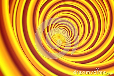 Abstract orangy yellow spiral Stock Photo