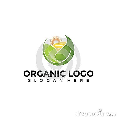 Abstract Organic Agriculture Logo Template. Vector Illustrator EPS. 10 Vector Illustration