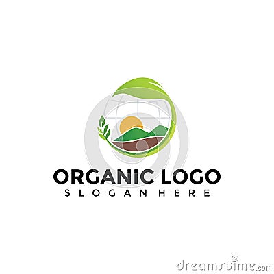 Abstract Organic Agriculture Logo Template. Vector Illustrator EPS. 10 Vector Illustration