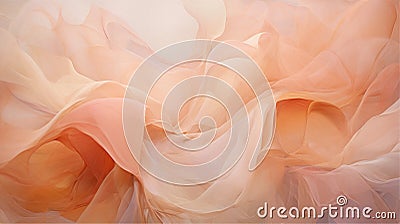 Abstract organic painting in pastel light peach beige tial colors Stock Photo