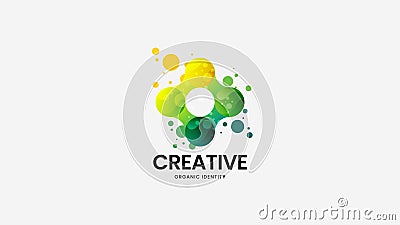 Abstract organic vector logo sign. Logotype emblem illustration. Natural and healthy badge design layout. Vector Illustration
