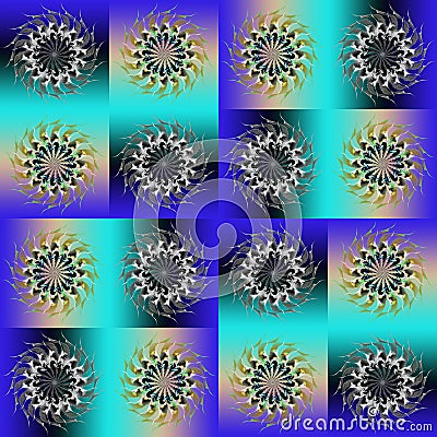 Abstract ornament with flower or snowflake Stock Photo