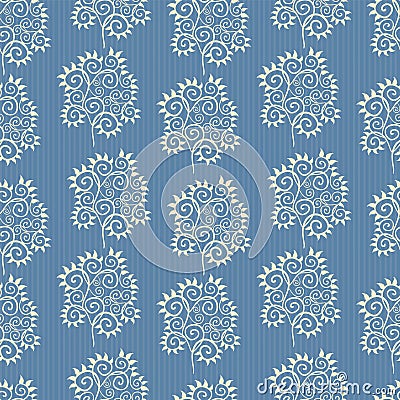 Abstract Ornamental Stylised Leaves Vector Illustration