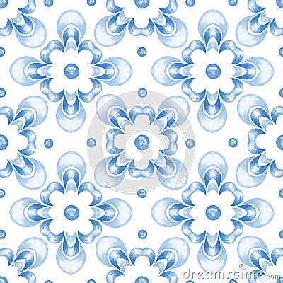 Abstract ornamental watercolor seamless pattern 3 Stock Photo