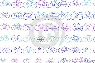 Abstract outline of bicycle. Shape, style, pattern & illustration. Vector Illustration