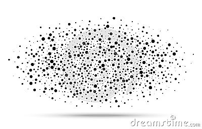Abstract oval blot of dots, vector illustration Vector Illustration