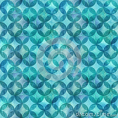Abstract overlapping circles seamless pattern Stock Photo