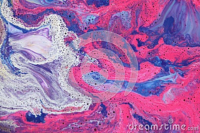 Abstract paint background. Marble texture. Acrylic colors. Stock Photo