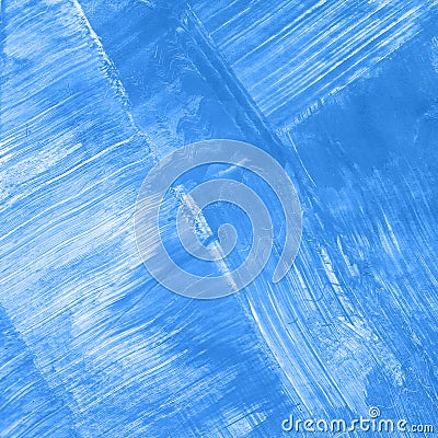 Abstract paint hand drawn blue watercolor background, raster illust Stock Photo