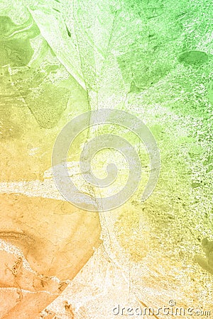 Abstract paint hand drawn green and brown watercolor background, raster illust Stock Photo