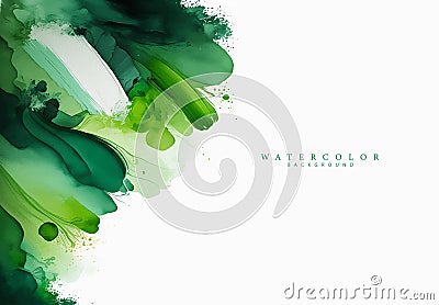 Abstract paint stains overlaid on white background. Modern brush strokes: lateral illustration with empty space for text. Vector Illustration