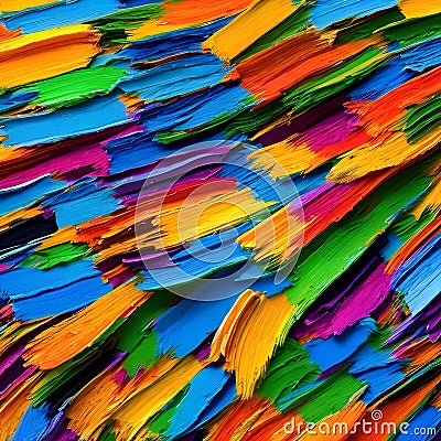 1399 Abstract Paint Strokes: An artistic and abstract background featuring bold paint strokes in expressive and vibrant colors, Stock Photo