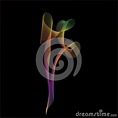 Abstract of paint thread art Vector Illustration