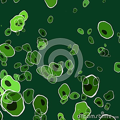 Abstract Painterly Green Cells Background Stock Photo