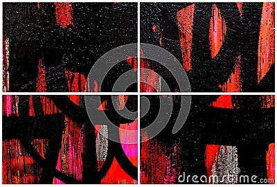 Abstract painting on canvas. Abstract expressionism. Stock Photo