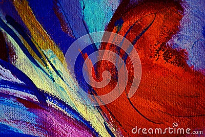 Abstract painting by oil on canvas, illustration, background Cartoon Illustration