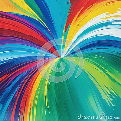 Abstract painting with vibrant colors Fantasy concept Illustration Cartoon Illustration