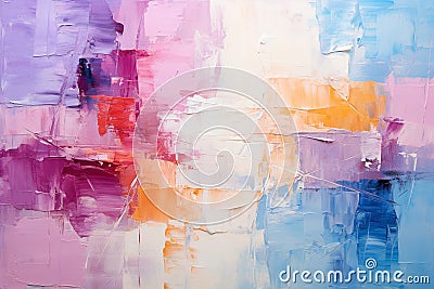 abstract painting with visible brush strokes Stock Photo