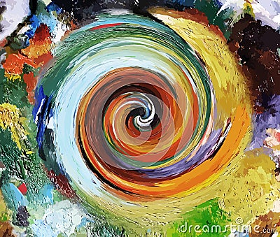 Abstract-paintings. Oil colorful paint. Raster version Stock Photo