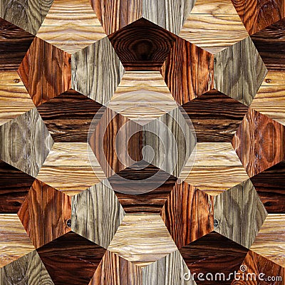 Abstract paneling pattern - seamless background - wood texture Stock Photo