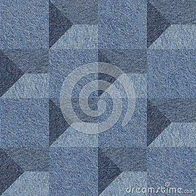 Abstract paneling pattern - seamless pattern, blue jeans textile Stock Photo