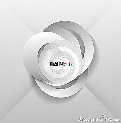 Abstract paper circles design Vector Illustration