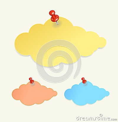 Abstract paper cloud like speech bubble Vector Illustration