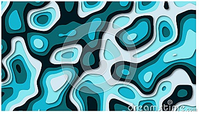 Abstract paper cut background. Multi layers 3D color texture background. Abstract concept for website template. Stock Photo