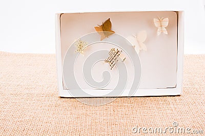 Paper cutout to make various type butterflyes Stock Photo