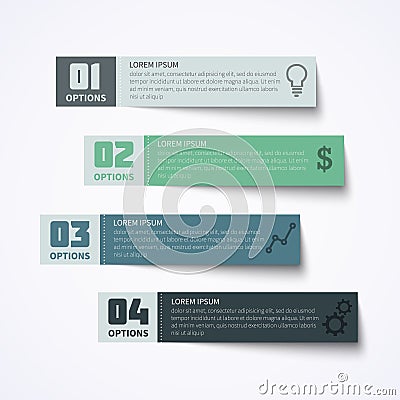 Abstract paper infographic elements. Vector Illustration