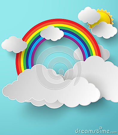 Abstract paper rainbow. Vector illustration. Vector Illustration