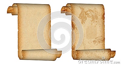 Abstract paper rolls of old, weathered grunge paper with plenty of space for text or copy Stock Photo