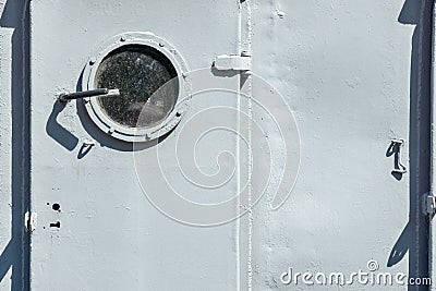 Abstract part of door ship with a window Stock Photo