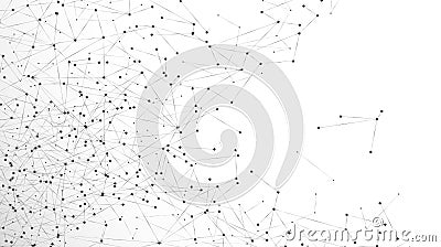 Abstract particle background. Mess network plexus. Atomic and molecular pattern. Nodes connected in web. Vector illustration Vector Illustration