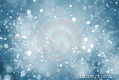 Abstract particle with blue background Stock Photo