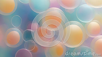 abstract pastel background with layers of translucent circles 4 Stock Photo